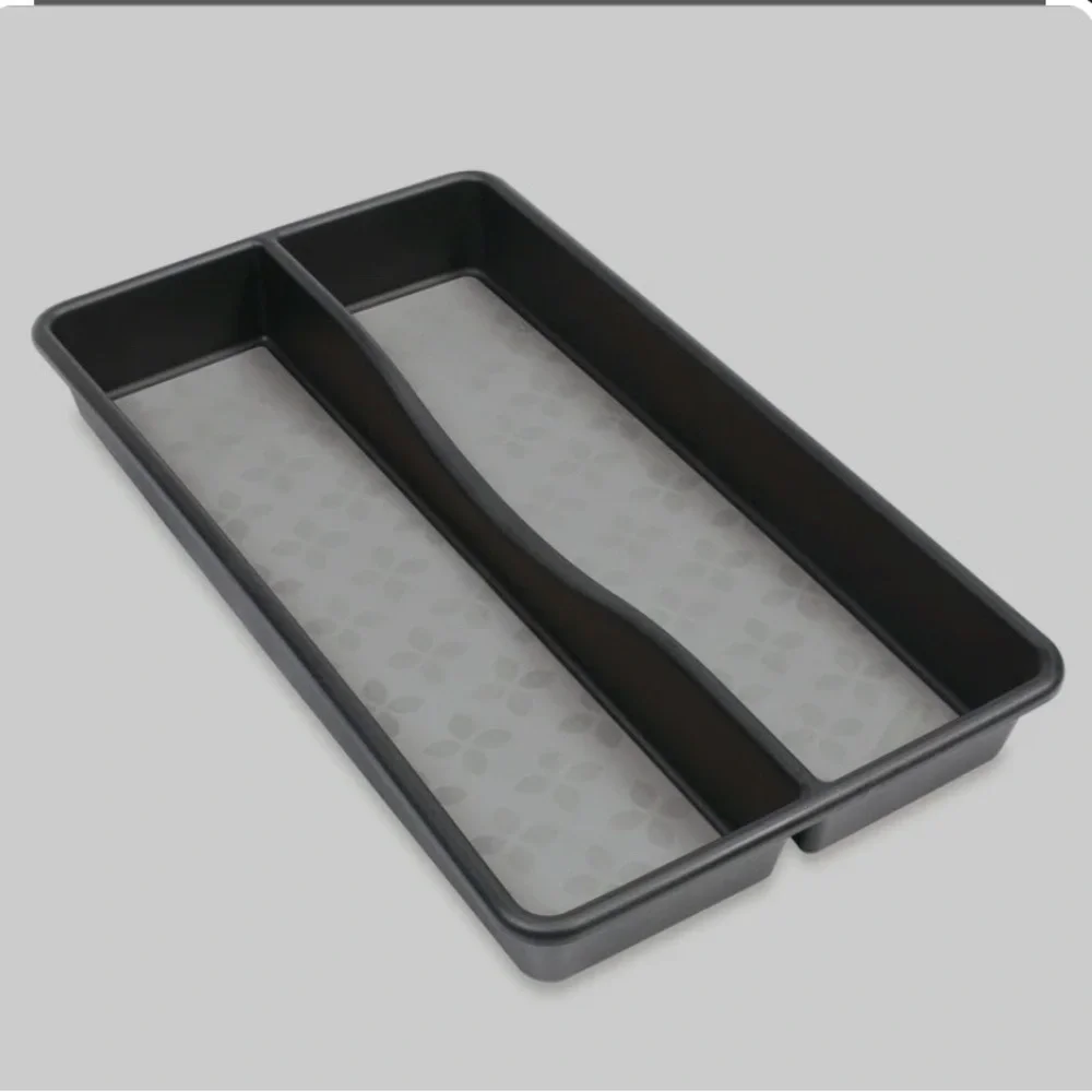 Rubbermaid Black and gray Drawer Organizer 2 compartment Set of 3